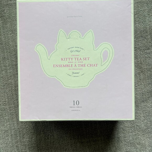 Pottery Barn Kids Ceramic Kitty Tea Set- never used - Picture 2 of 3